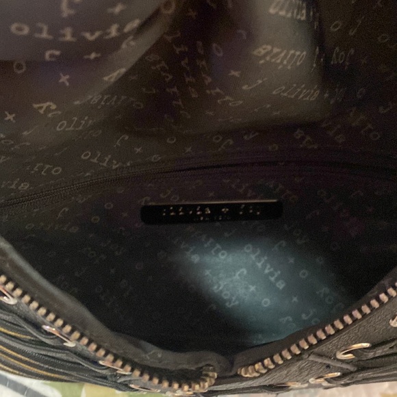 Olivia +Joy black crossbody with sliver hardware and adjustable strap. - Picture 4 of 4